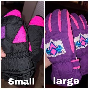 90s Ski Gloves 2 different kinds Small and Large